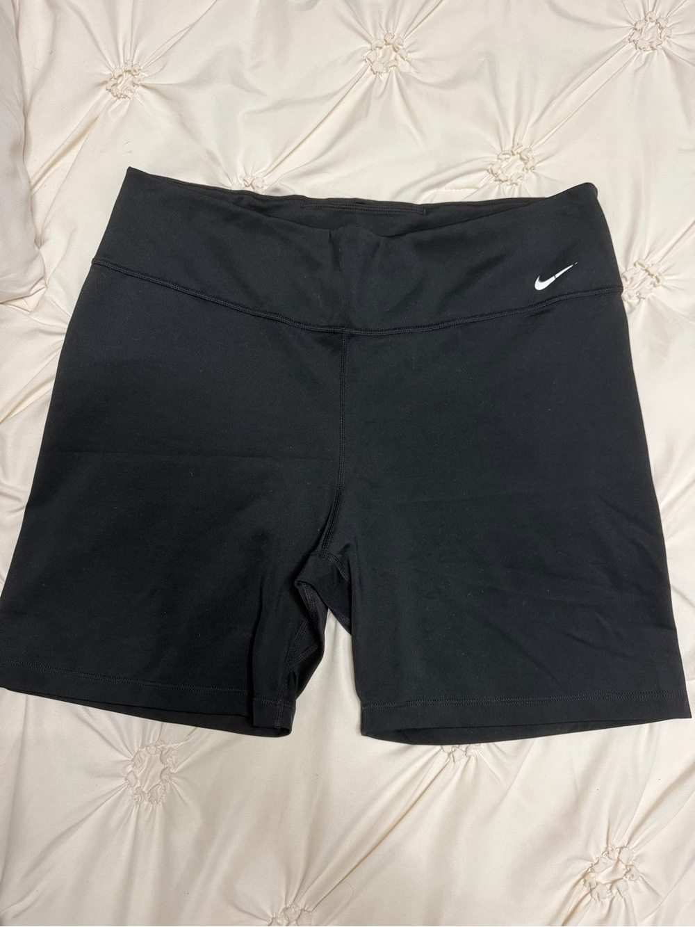Nike Black High-Rise Bike Shorts with Swoosh
